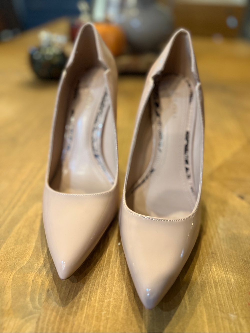 Ted Baker London Nude Blush Patent Pointed Pumps